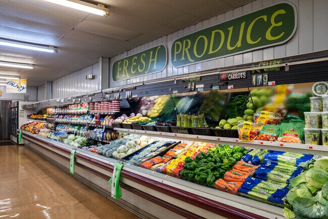 There is a wide variety of produce at Breaux's Mart in Evangeline.