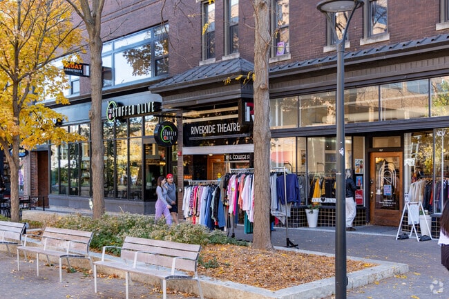 Downtown's City Plaza is just a few quick blocks from Goosetown, with all its shopping options.