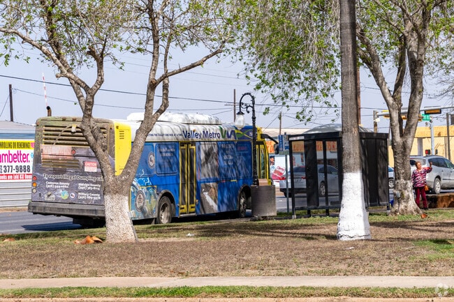 Valley Metro Transportation has bus stops throughout the city of Donna.