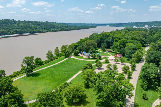 Fernbank Park in Cotillion Village has a riverside walk with scenic views and fishing holes.