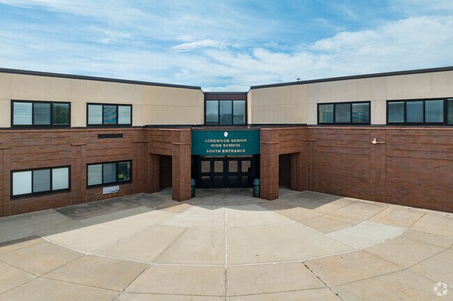 This is the south entrance to Longwood Senior High School.