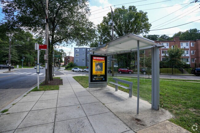 A bus stop located on Naylor Road.