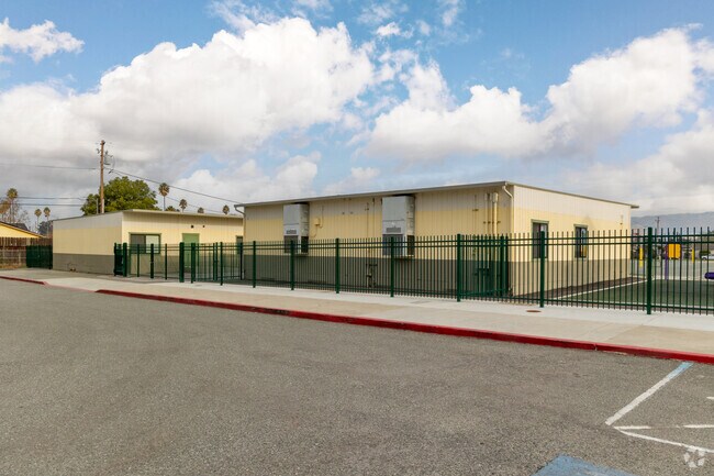 A view of the Robert F. Kennedy Elementary School classrooms from the street.