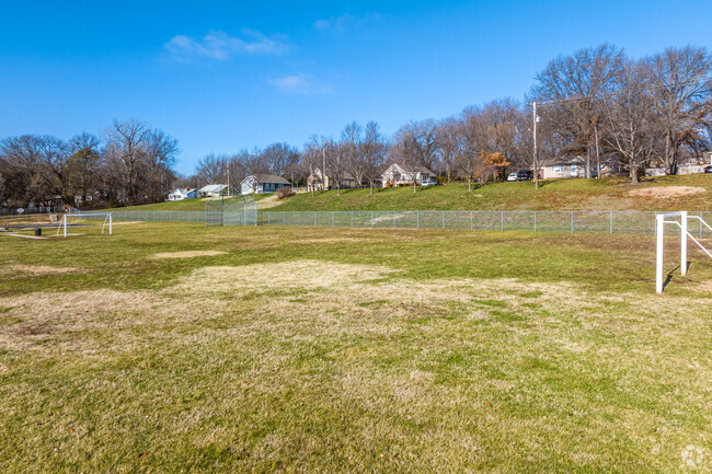 Merriam Park has a soccer field for practice and exercise.