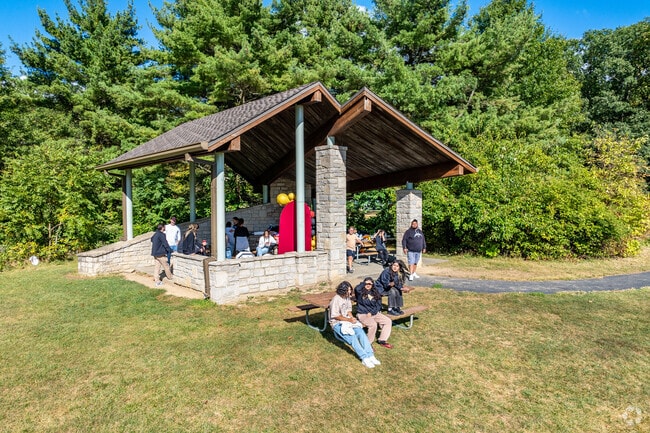 The Blendon Woods Metro Park near Preserve South features an open-air shelter house.