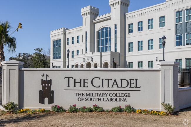 The Citadel Military College of South Carolina campus is located next to Hampton Park.