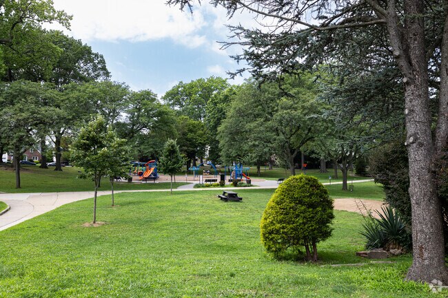 Feeney Park is a lush escape from the hustle in West End, New Rochelle.