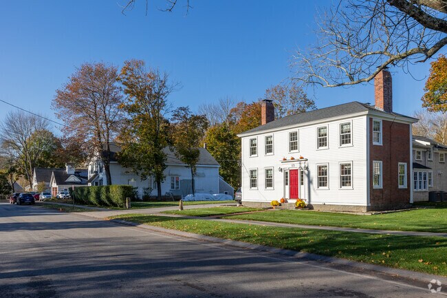 Rows of historic homes line the streets of Marshfield Hills.
