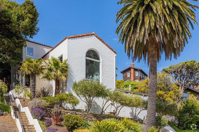 A Mediterranean-style home in Sausalito.