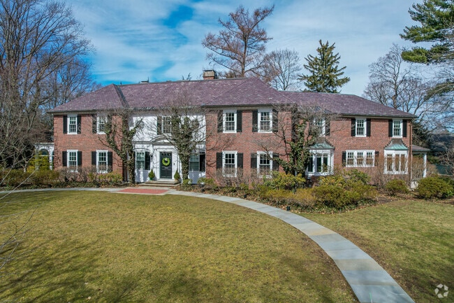 Large colonial homes are common in West Newton neighborhood.