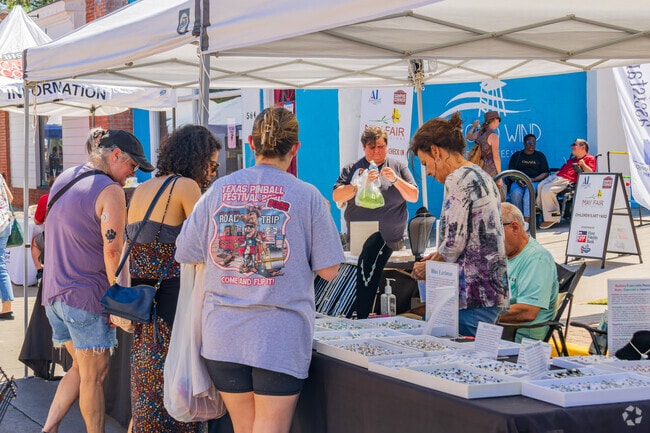 There are many special local handmade arts for sale at the May Fair Arts Festival.