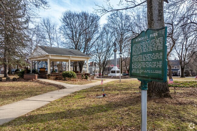 Indiana Memorial Park is a peaceful space that honors the men and women of the military.