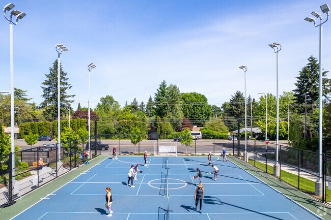 Cedar Hills Park hosts pickleball games as well as baseball.