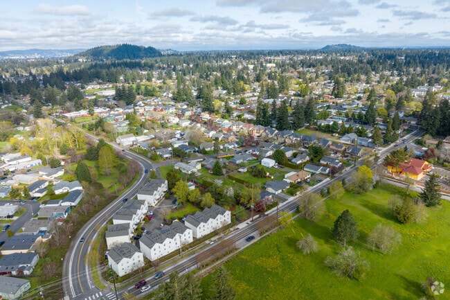 Powellhurst-Gilbert is filled with residential homes throughout its many green streets.