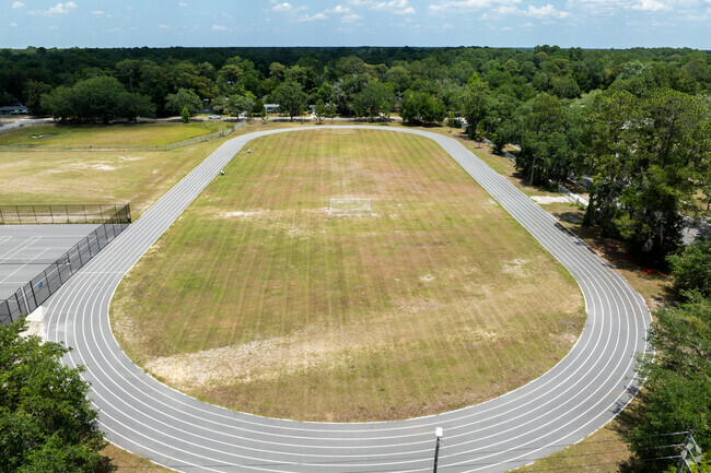 Students can run track at Howard W. Bishop Middle School.