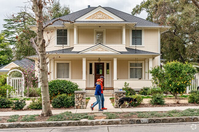 There is a wide variety of unique homes in Claremont including this Colonial style home.