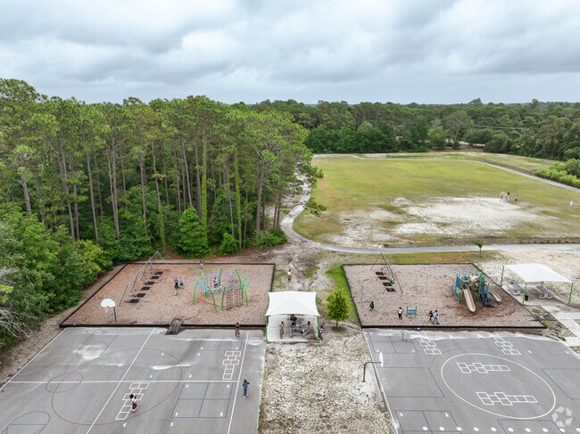 There's a couple playgrounds on campus at College Park Elementary School.