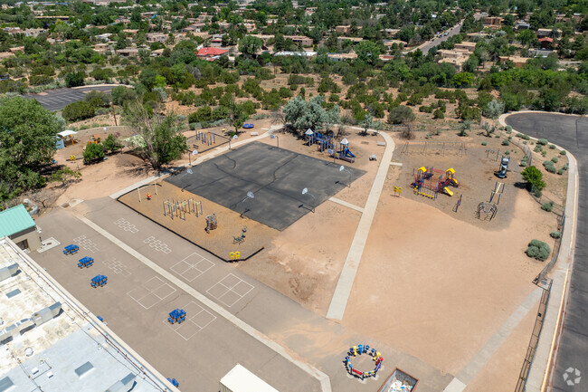 E.J. Martinez Elementary School students have plenty of room to play on the playground.
