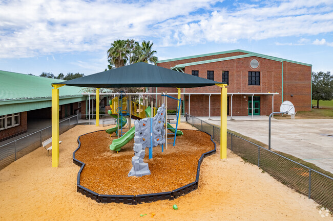 Kids love to play on the playground at Pine Ridge Elementary School in Clermont.