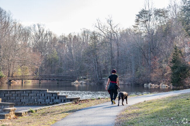Westridge pond winds for six miles around the neighborhood, and is a popular spot for locals to walk their dogs.