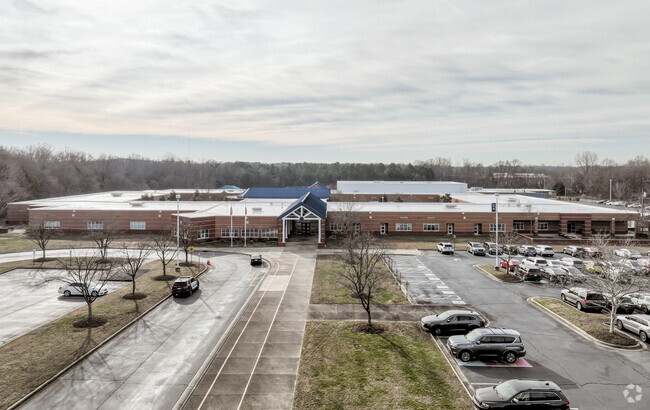 The entrance to Weddington Hills Elementary School in Concord.
