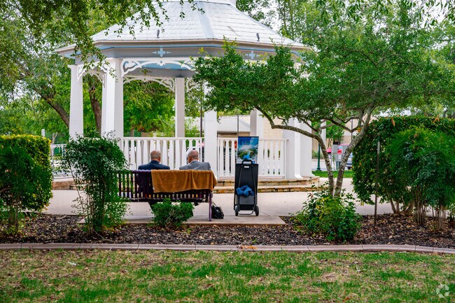 Main Plaza Park is a great place to relax and enjoy the outdoors, or to enjoy an event.