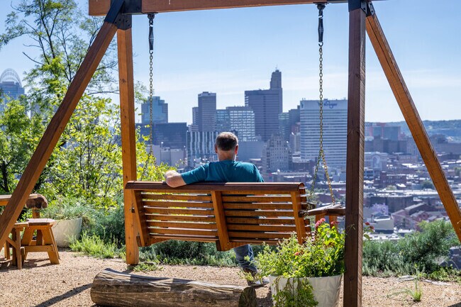 Mount Auburn offers picturesque views of Cincinnati.