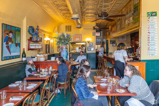 Diners at Le Bouchon in Bucktown enjoy the dining room that transports you to Paris.