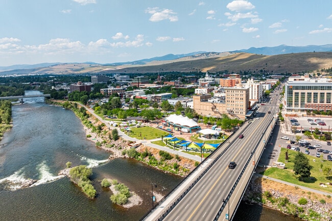 Discover the Heart of Missoula from a breathtaking aerial view.