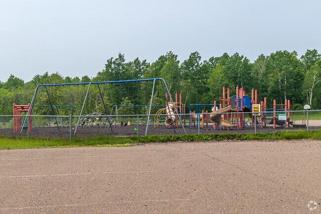 Hermantown Elementary School has a smaller playground in the front of the school.
