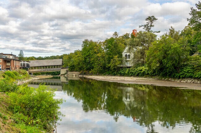Hartford's historic dam on the Ottauquechee River once powered a local mill.