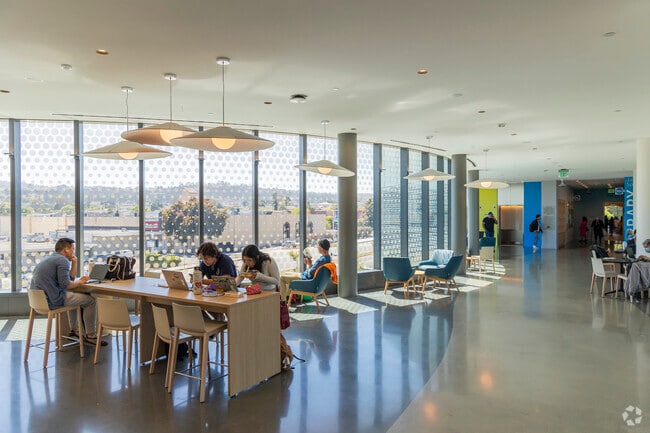 Students and locals can sit and enjoy the view in Sunshine Gardens' South SF Public Library.