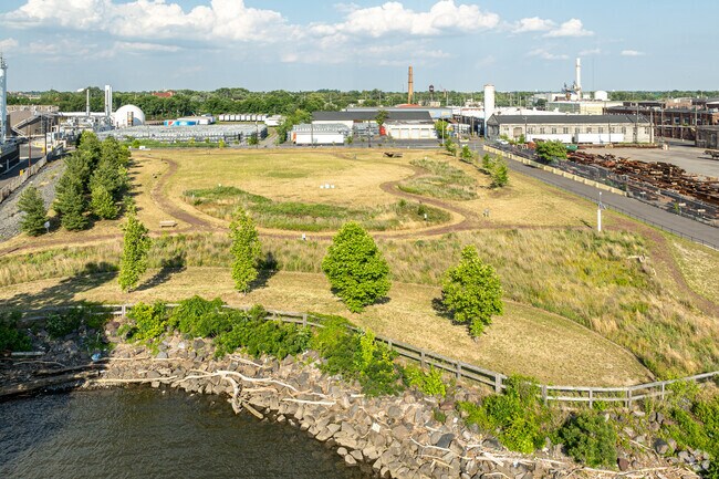 Phoenix Park is a large, open park with a hiking trail along the South Waterfront in Camden.