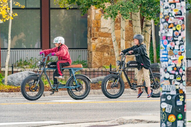 In Breckenridge, Colorado you can grab a friend and enjoy a biking experience.