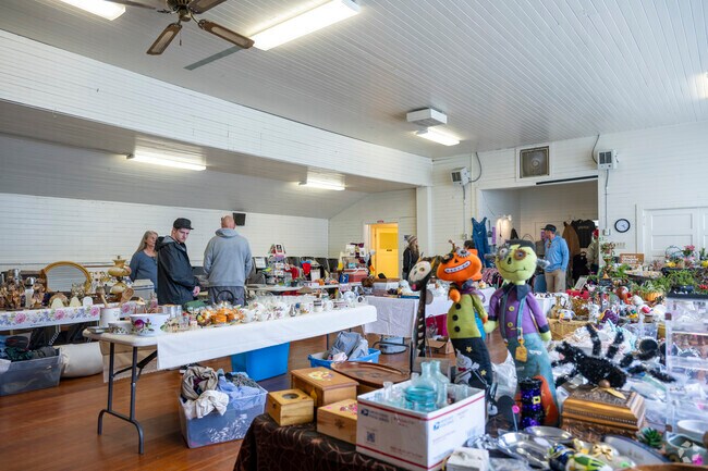 The Winchester flea market is a wonderful place to go shopping.