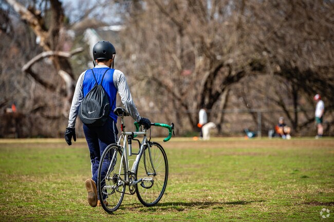 Many residents in the West End commute to work on their bikes.