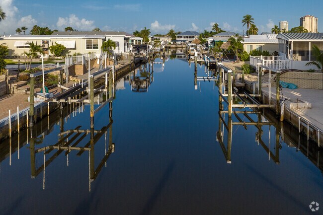 Throughout the Spring Creek Village neighborhood are deep water canals giving access to the Gulf