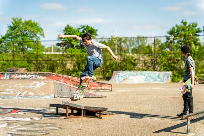 Westgate kids head to the Flint Skate Park for some fun.