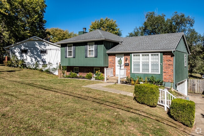 Brightly colored split-level homes line the quiet streets of Cunningham Heights.