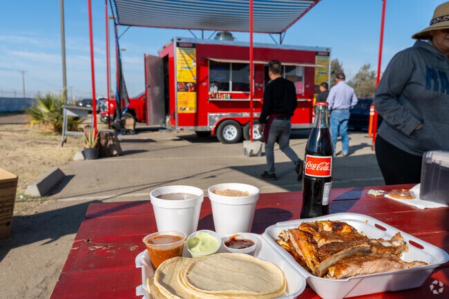 The ribs and chicken combo is a local favorite in Edison.