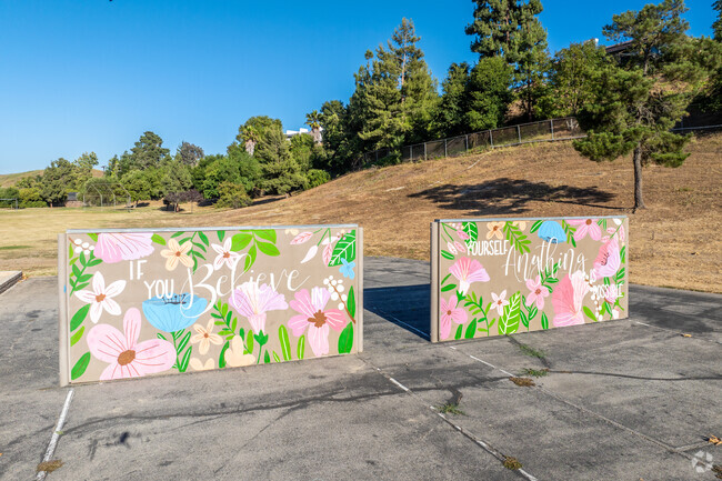 Students at 
Aspen Elementary School
see many murals throughout the campus.