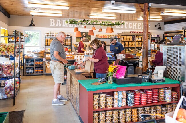 Discover fresh, local goods at the indoor Farmers Market at Holmberg Orchards, Preston.