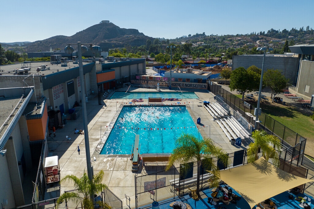 Valhalla High School provides a pool for students to utilize.
