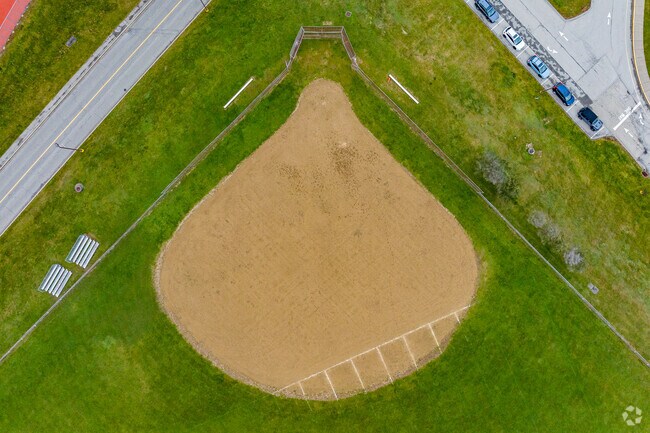 Franklin Regional Middle School includes a well maintained baseball field.
