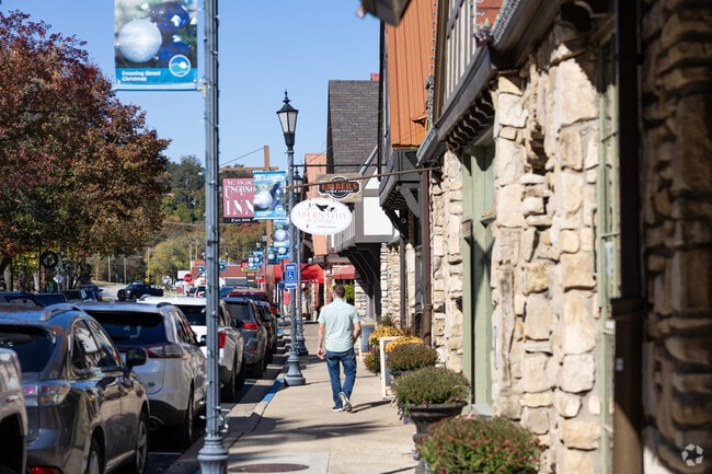 Residents take to Downing Street to shop at local businesses and restaurants.