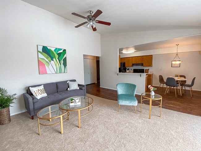 Plush Carpeting, Ceilings Fans, and Modern Lighting Fixtures