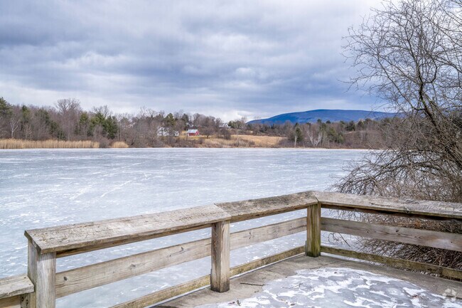 Lake Paran in North Bennington is a popular location for locals to ice skate in the winter and swim in the summer.