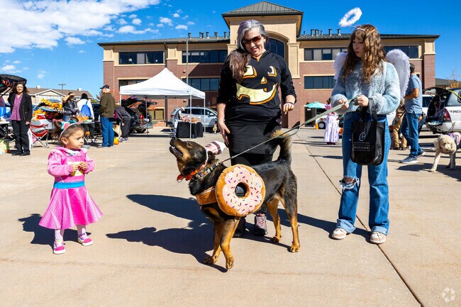 Everyone is encouraged to wear costumes at the Annual Doggy Trunk or Treat.