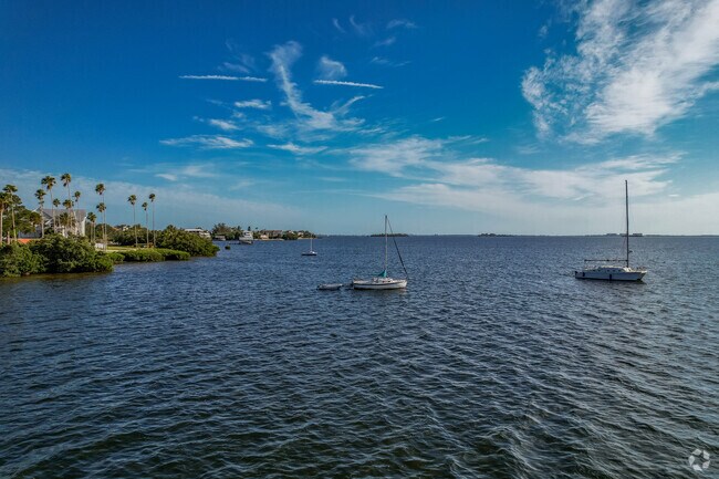Some people live on their boats anchored in the waters around Palm Harbor.