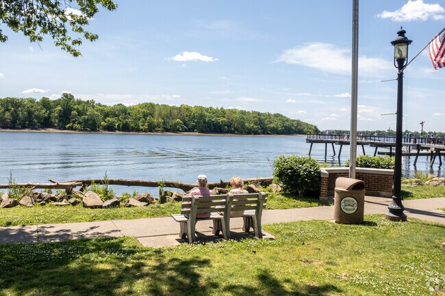 Sit by the water and enjoy the view at Bristol Lions Park.